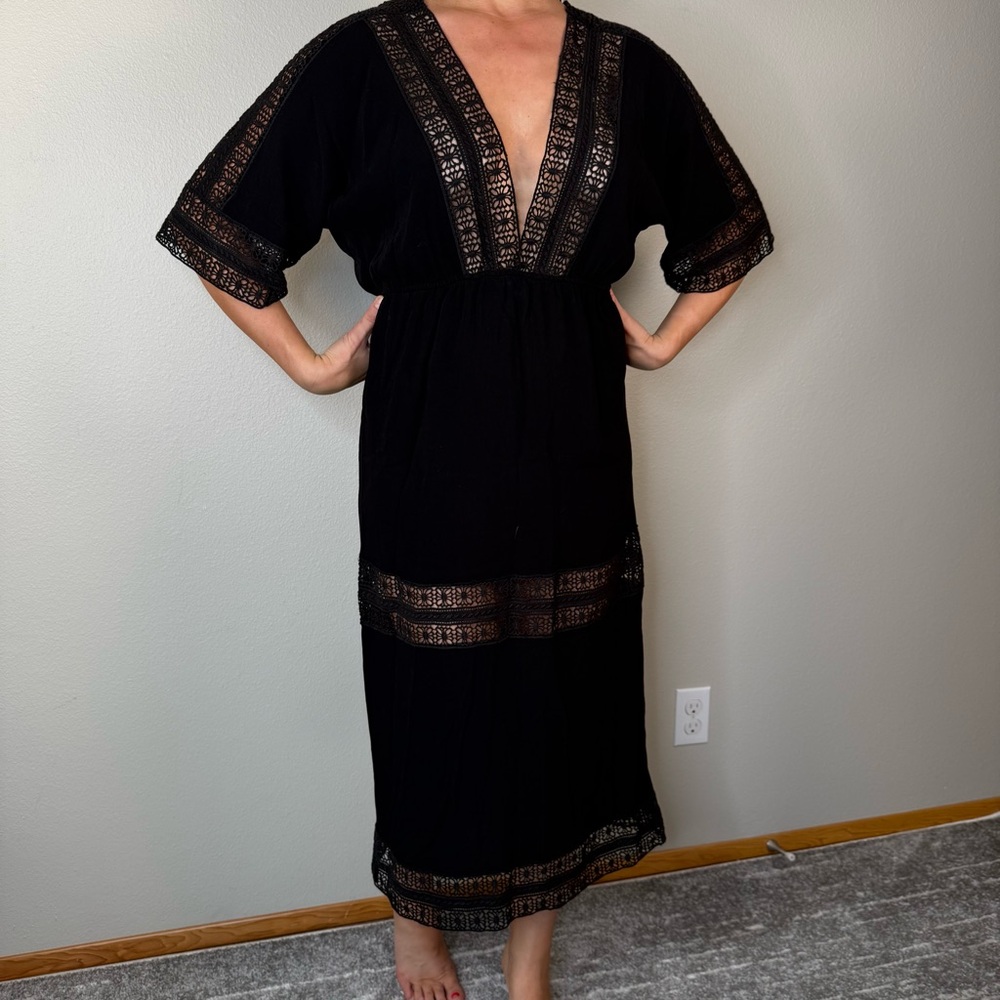 Stone Cold Fox : Boho Black Lace Dress